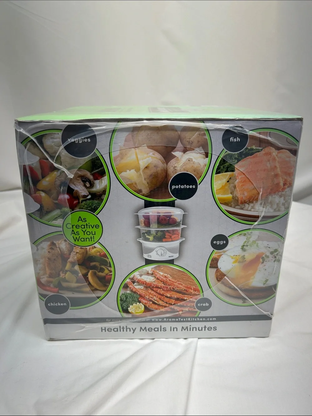 Aroma 6-Quart Food Steamer Stackable 2-Tier Baskets NEW IN BOX